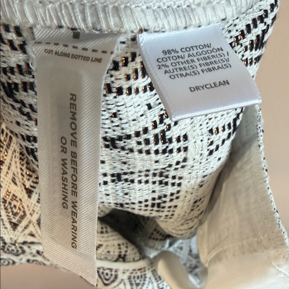 LOFT Black and White Geometric Bermuda Shorts - Picture 7 of 7